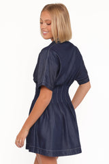 Davine Mini Dress - Blue