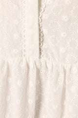 Delia Long Sleeve Mini Dress - White