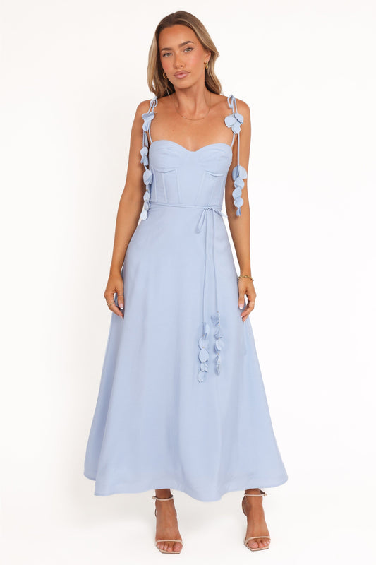 Della Midi Dress - Pale Blue
