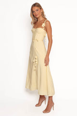 Della Midi Dress - Yellow