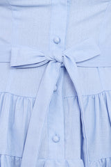 Diantha Long Sleeve Mini Dress - Blue