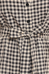 Dixon Maxi Dress - Black Cream Gingham