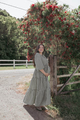 Dixon Maxi Dress - Black Cream Gingham