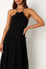 Dottie Halterneck Maxi Dress - Black