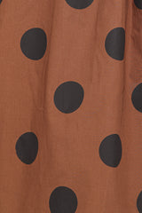 Eddie Mini Dress - Brown Polka Dot