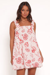Elena Mini Dress - Red Lobster