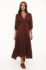 Eleonara Midi Dress - Chocolate