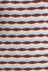 Elfrida Knit Mini Dress - Blue/Brown