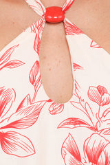 Elira Mini Dress - Red Floral