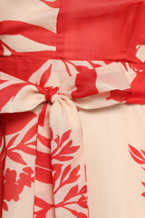 Ellery Midi Dress - Red Floral