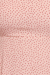 Ellody Maxi Dress - Peach Polka Dot