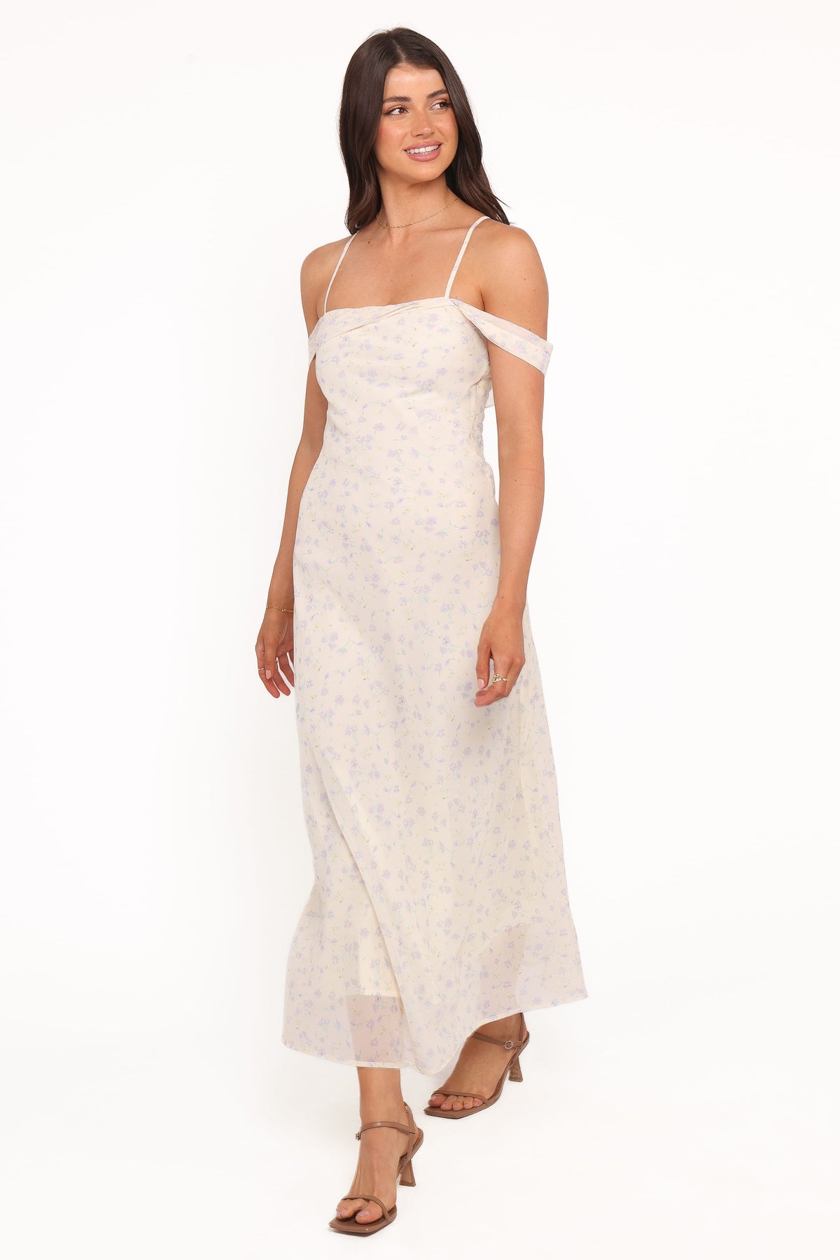 Elwood Midi Dress - Yellow Ditsy Floral