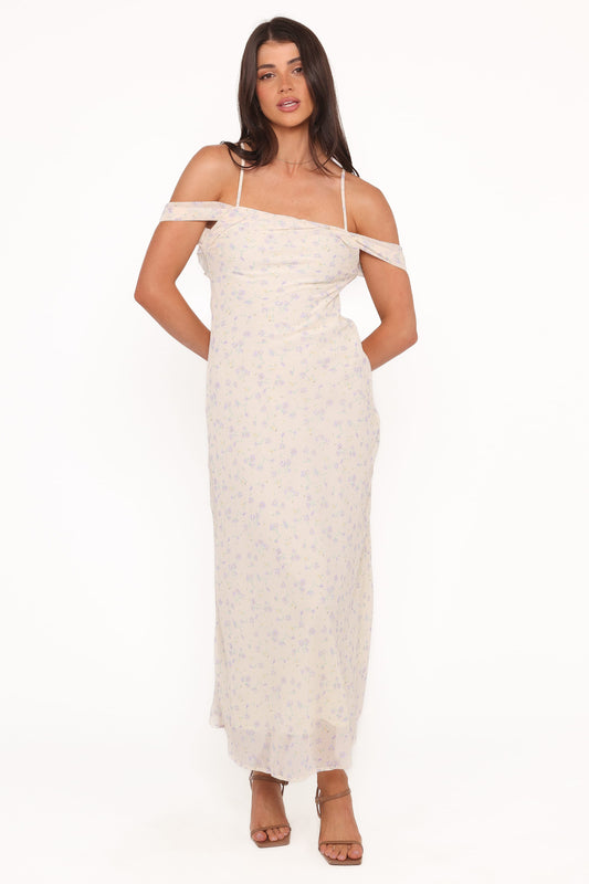 Elwood Midi Dress - Yellow Ditsy Floral