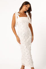 Emersyn Midi Lace Dress - White