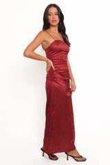 Enid Midi Dress - Red