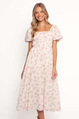Eowyn Maxi Dress - Ivory Pink
