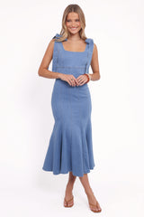 Eugenia Midi Dress - Indigo Denim