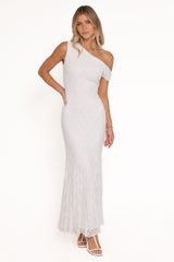 Evelon Off Shoulder Maxi Dress - White