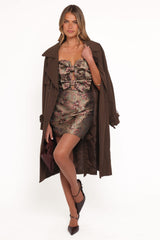 Fable Mini Dress - Bronze Floral