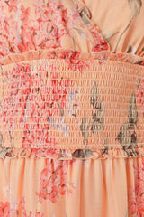 Fionna Maxi Dress - Peach Floral
