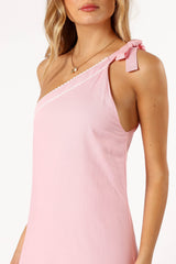 Fleaur One Shoulder Maxi Dress - Pink