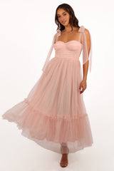 Floret Midi Dress - petals Pink