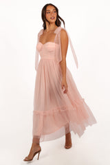 Floret Midi Dress - petals Pink
