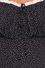 Francine Lace Midi Dress - Black Polka Dot