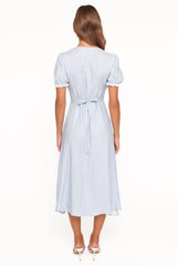 Francine Lace Midi Dress - Blue Ditsy Floral