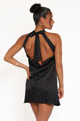 Gabrielle Mini Dress - Black Polka Dot