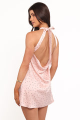 Gabrielle Mini Dress - Pink Polka Dot