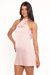 Gabrielle Mini Dress - Pink Polka Dot