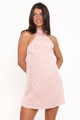 Gabrielle Mini Dress - Pink Polka Dot