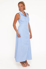 Galia Midi Dress - Blue