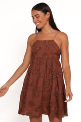 Giana Mini Dress - Brown