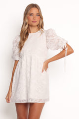 Giselle Mini Dress - White Floral