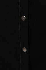 Hailey Denim Mini Dress - Black