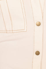 Hailey Denim Mini Dress - White Denim