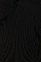 Halle One Shoulder Midi Dress - Black
