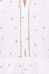 Hart Long Sleeve Mini Dress - White Floral