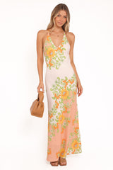 Haruki Maxi Dress - Yellow Spring Floral
