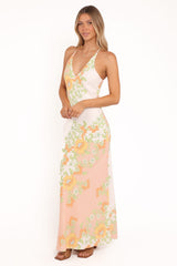 Haruki Maxi Dress - Yellow Spring Floral