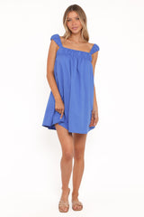 Helia Mini Dress - Cobalt Blue