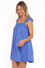 Helia Mini Dress - Cobalt Blue