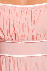 Henley Midi Dress - Pink