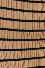 Henry Striped Midi Dress - Beige Black