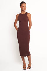 Hollis Midi Dress - Chocolate