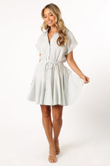 Ilsa Mini Dress - Sage Stripe