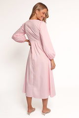 Ilyana Long Sleeve Maxi Dress - Pink