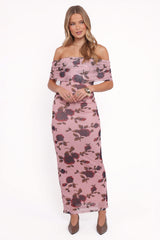 Indya Maxi Dress - Pink Floral